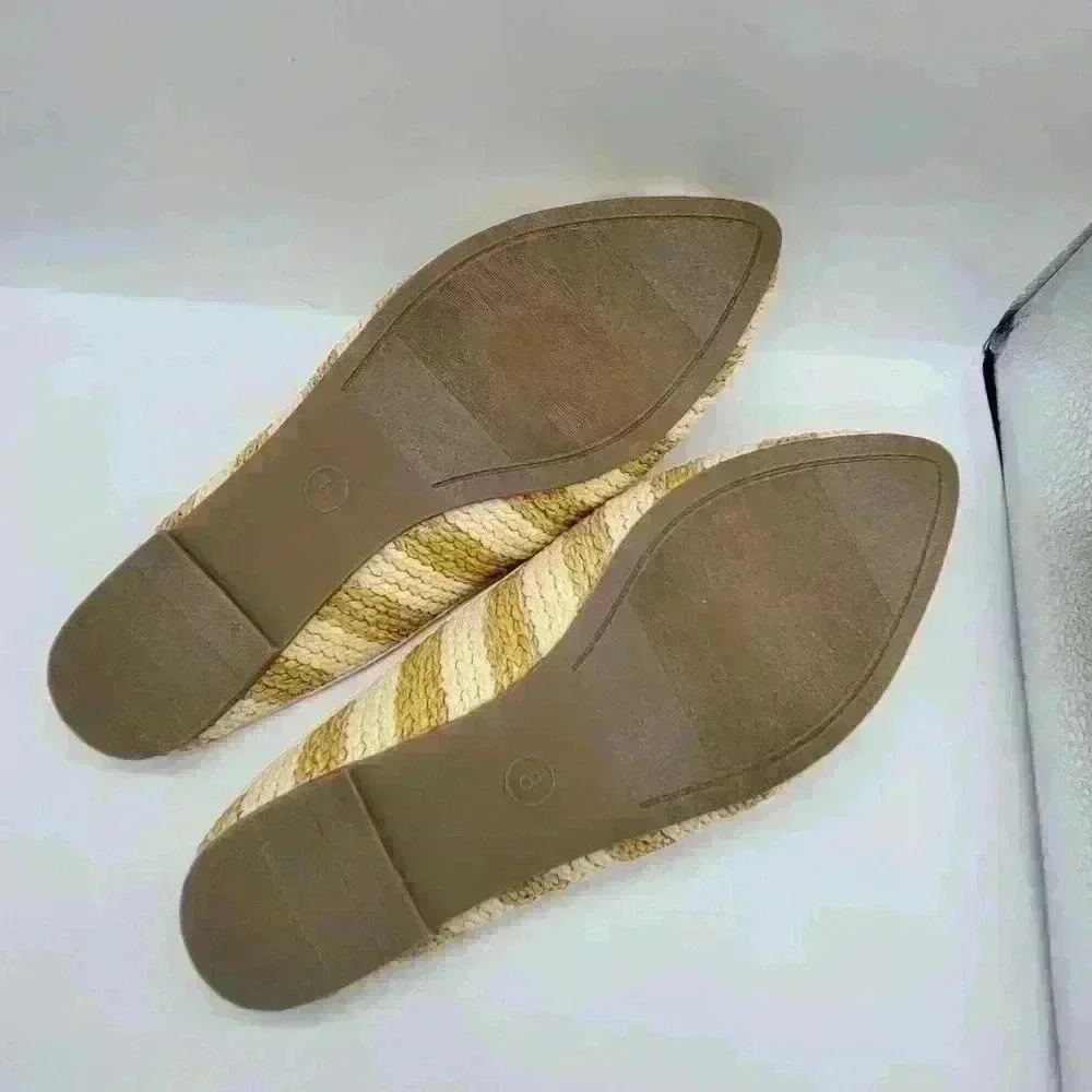 NWOT Universal Thread Women's Beige & Violet Mules Flats Memory Foam Size 8 - Picture 5 of 8